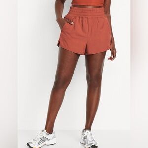 Women's Extra High Waisted Rust Shorts